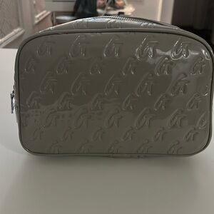 MONOGRAM SMALL COSMETIC TOILETRY BAG MIRROR GRAY
